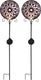 Luxform - 2x tuinlamp met grondspies - mandala shine - led - werkend op zonne-energie - set van 2 stuks