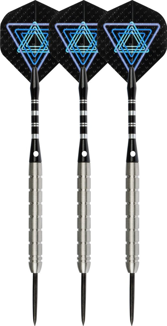 Faver dartpijlenset 85% tungsten - complete set - zwart – 22 gram - 6 flights