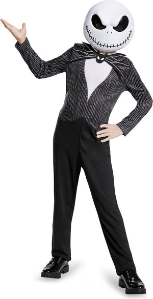 Disguise disney - nightmare before kerstmis, kostuum jack skellington classic, maat m (7-8 jaar), jongens