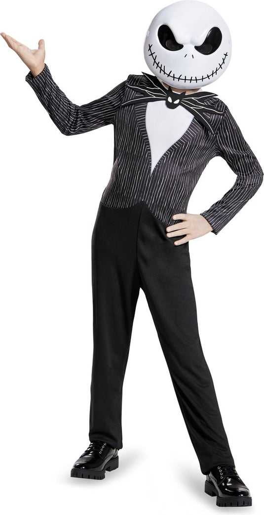 Disguise disney - nightmare before kerstmis, kostuum jack skellington classic, maat m (7-8 jaar), jongens