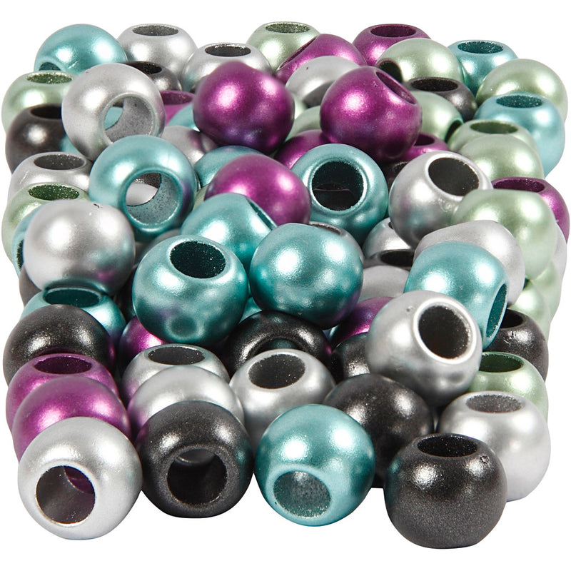 Load image into Gallery viewer, Https: www.cchobby.nl pony-kralen-d-10-mm-gatgrootte-4-mm-ca-145-stuk-metallic-kleuren-60-gr-125-ml-1-doos

