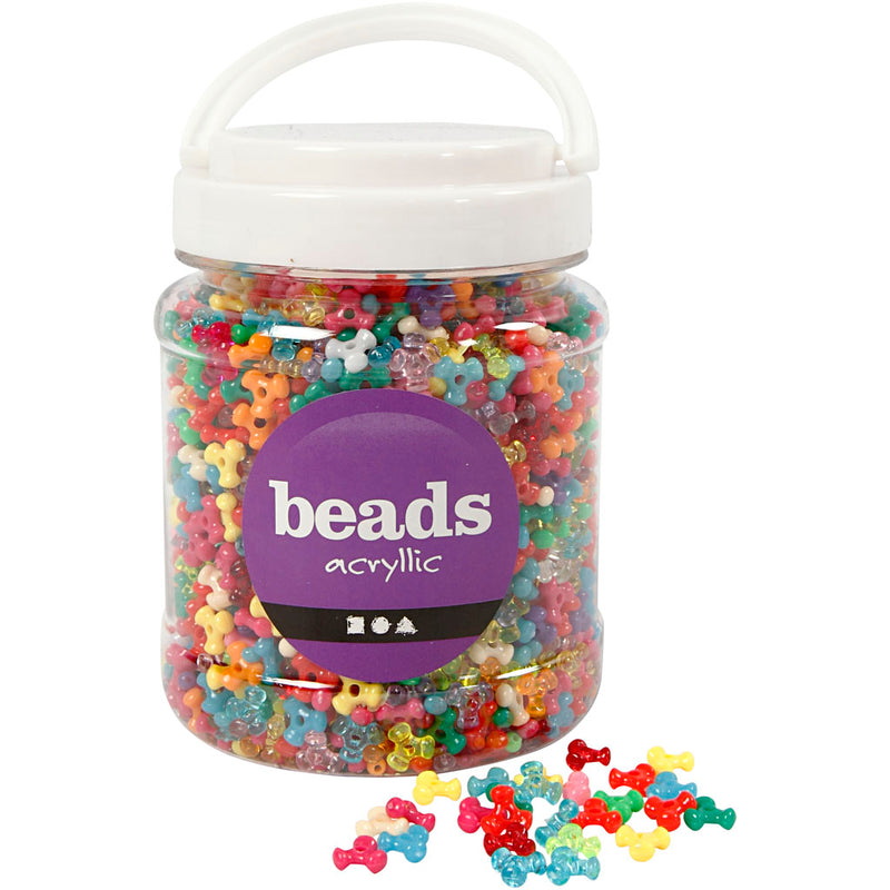 Load image into Gallery viewer, Https: www.cchobby.nl tri-kralen-mix-d-10-mm-gatgrootte-2-mm-ca-2800-stuk-diverse-kleuren-385-gr-700-ml-1-doosje
