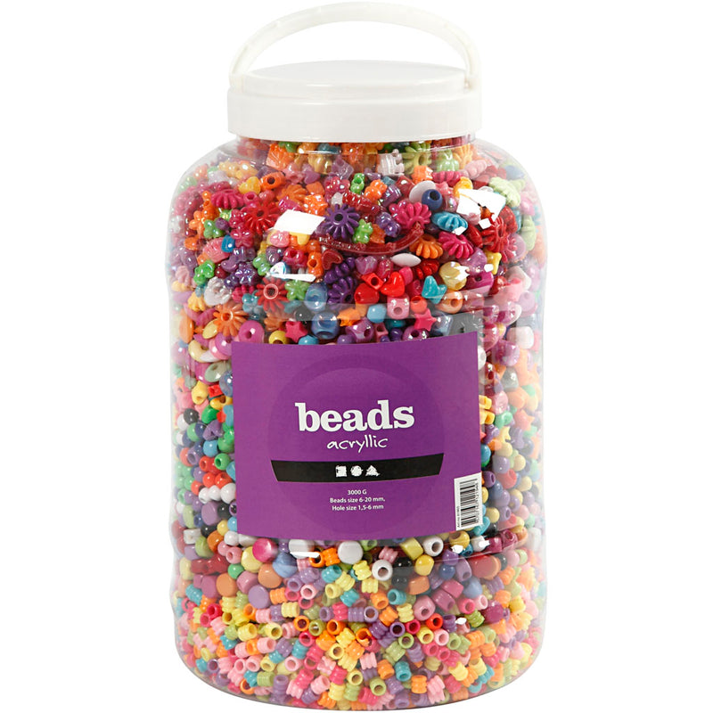 Load image into Gallery viewer, Creativ company https: www.cchobby.nl emmer-met-plastic-kralen-afm-6-20-mm-gatgrootte-1-5-6-mm-ca-8100-stuk-3000-gr-5700-ml-1-emmer
