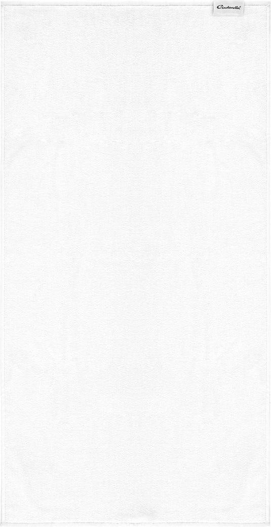 Cinderella sundays handdoeken set - 2 stuks - badhanddoek 60x110 cm - 100% katoen - wit