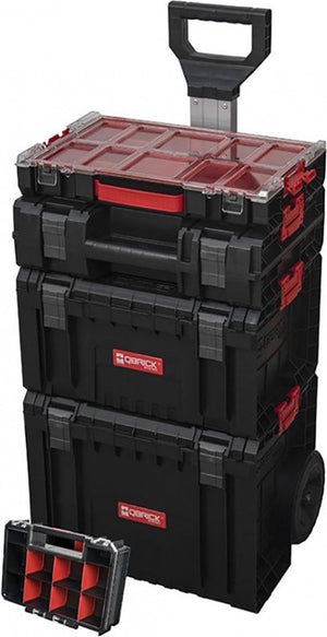 Patrol qbrick system pro serie - mobiele werkplaats - 5-in-1 systeem - opklapbaar handvat - grote wielen