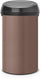 Brabantia touch bin prullenbak - 60 liter - satin taupe matt black deksel