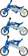 Nijdam loopfiets - verstelbaar - n rider - blauw grijs