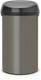 Brabantia touch bin prullenbak - 60 liter - platinum matt black deksel