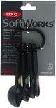 Oxo maatlepels set - 4 stuks kunststof keukenhulp zwart multicolor.