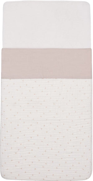 Jollein baby laken ledikant - 120x150cm slub - nougat
