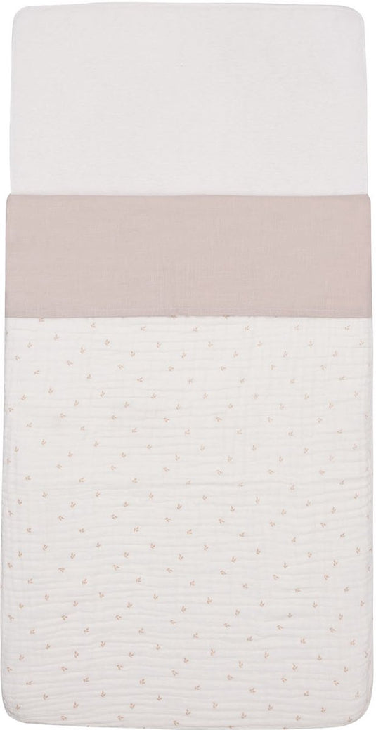 Jollein baby laken ledikant - 120x150cm slub - nougat