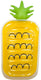 Swim essentials - luchtbed - fruitvorm - 150 x 120 cm - geel