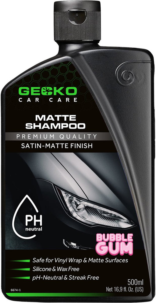 Gecko car care gecko matte shampoo - siliconen vrij - 500ml