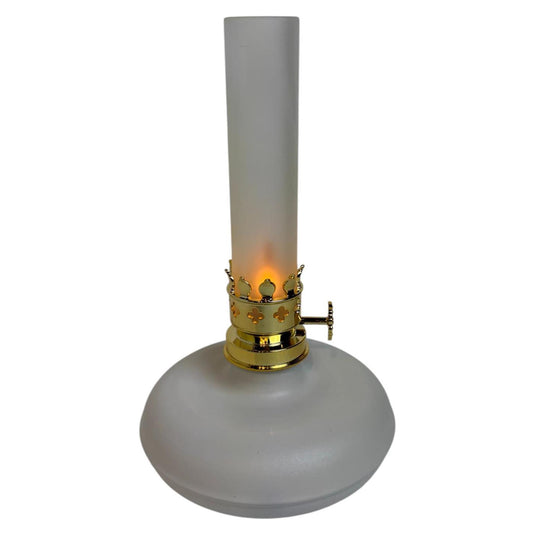 Mansion atmosphere led olielamp vlam wit 13x13x21,5cm