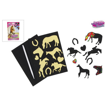 Horse friends scratch stickers