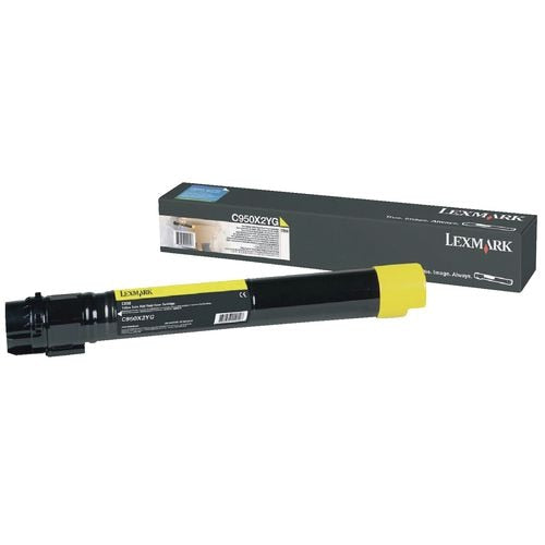 Tonercartridge lexmark c950x2yg geel