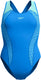 Speedo placement laneback dames sportbadpak - zwart groen