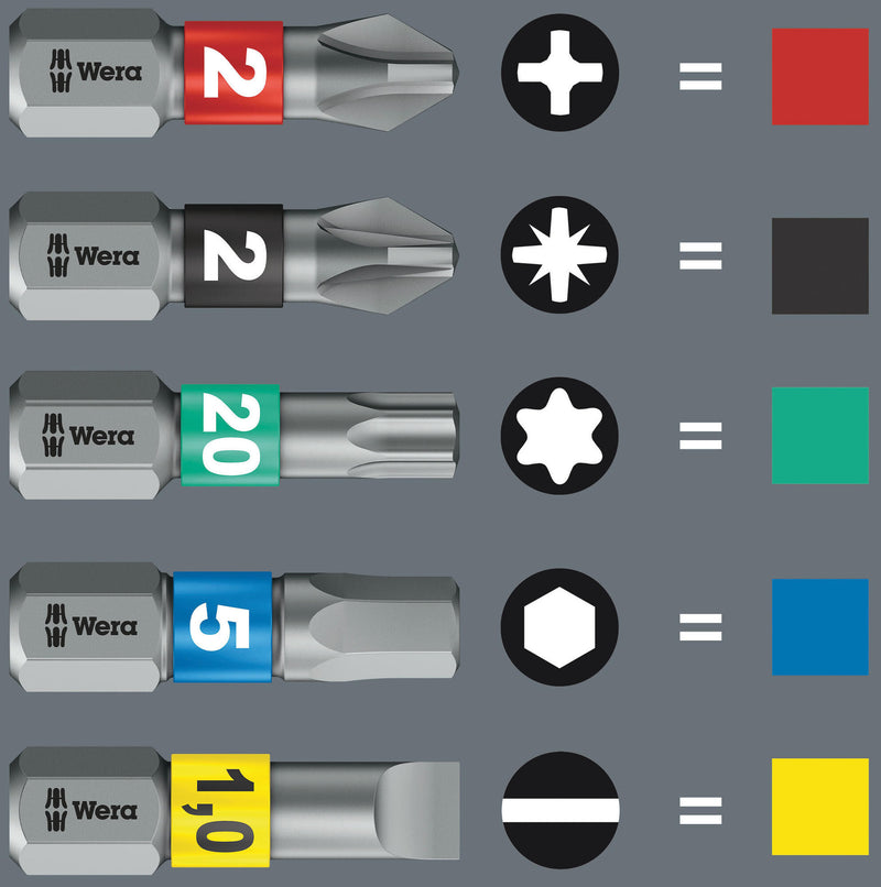 Load image into Gallery viewer, Wera bitset kraftform kompakt stubby bit set kraftform stubby werra m.magazine, 6 pcs.
