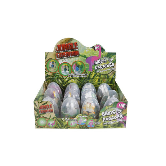 Jungle expedition magische paradijs vogels in ei 8,5cm