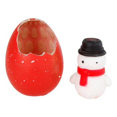 Groei-ei kerstman sneeuwpop, 6cm
