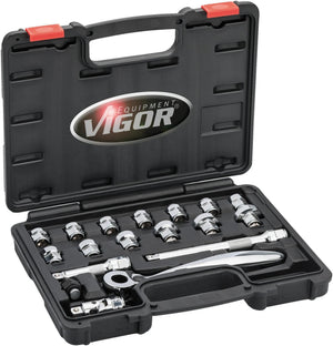 Vigor steckschlüsselsatz socket wrench sets 3 8 18tlg.