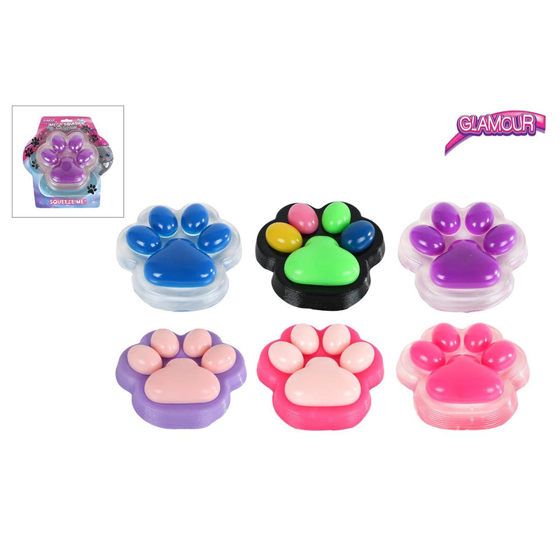 Cargue la imagen en el visor de la galería, Glamour squishy mega kattenpoot 500gram 6ass 17cm
