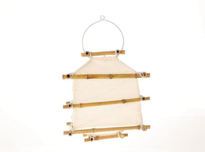 Hbx natural living lantaarn kap 32x32x30cm bamboe textiel