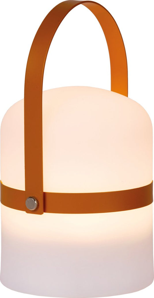 Lucide little joe - oplaadbare tafellamp binnen buiten - accu batterij - ø 10 cm - led dimbaar - 1x0,3w 3000k - ip44 - bruin