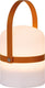 Lucide little joe - oplaadbare tafellamp binnen buiten - accu batterij - ø 10 cm - led dimbaar - 1x0,3w 3000k - ip44 - bruin