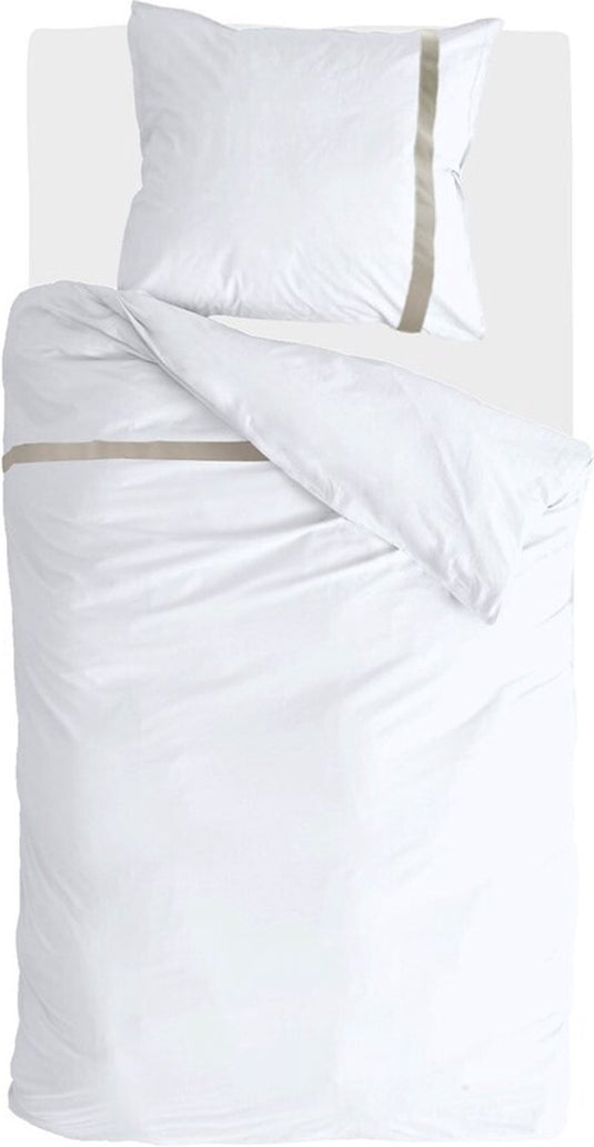 Walra dekbedovertrek timeless chic - 140x220 - 100% katoen (bci) - wit