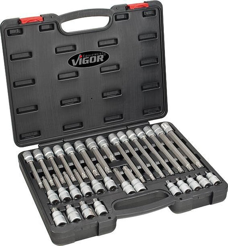 Vigor dopsleutel set screwdriver.one.sort. 1 2 ribe