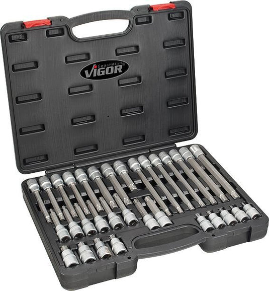 Vigor dopsleutel set screwdriver.one.sort. 1 2 ribe
