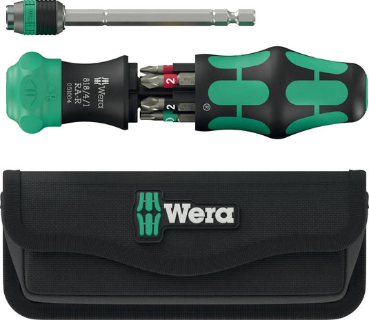 Wera kraftform kompakt 20 ra-r met etui, 6‑delig bitset (zwart groen)