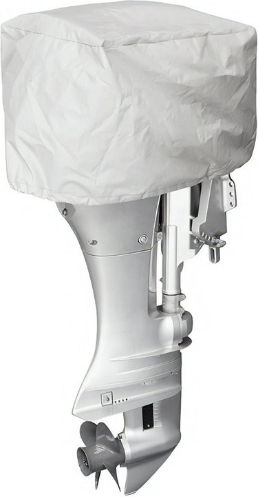 Proplus buitenboordmotorhoes - geschikt voor 25-50pk buitenboordmotoren - 76 x 39 x 41 cm – afdekhoes - beschermhoes - 600d polyester - uv-gestabiliseerde bootmotor hoes - geschikt voor zeewater - lichtgrijs