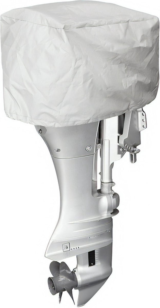 Proplus buitenboordmotorhoes - geschikt voor 25-50pk buitenboordmotoren - 76 x 39 x 41 cm – afdekhoes - beschermhoes - 600d polyester - uv-gestabiliseerde bootmotor hoes - geschikt voor zeewater - lichtgrijs