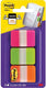 Post-it ® index strong, roze, groen, oranje, 25.4 x 38 mm, 12 tabs kleur dispenser
