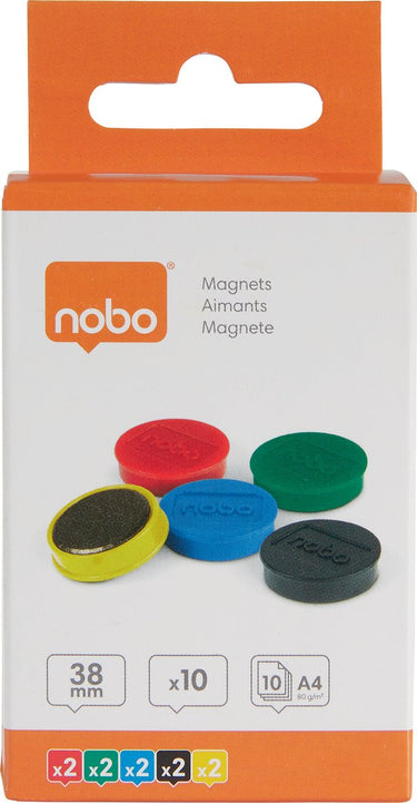 Nobo whiteboard-magneten 1915309 kleurenassortiment magnetisch