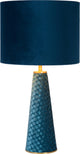Lucide extravaganza velvet - tafellamp - ø 25 cm - 1xe27 - turkoois