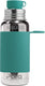 Pura thermos sportfles 475 ml - thermoskan - thermosbeker - plasticvrij - met dubbele wand - inclusief sportdop en sportsleeve - top is verwisselbaar - mint