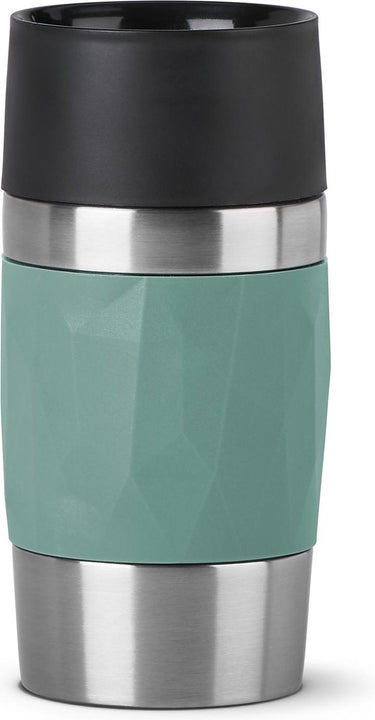 Tefal compact n2160310 travel mug - thermosfles - 300 ml - groen - lekvrij - geschikt voor warme en koude dranken