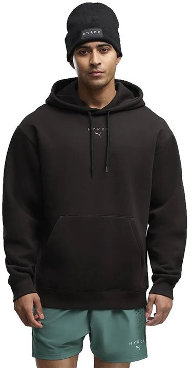 Puma x hyrox heavyweight hoodie zwart m man
