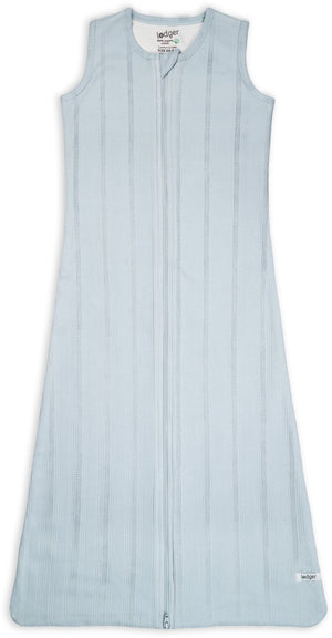 Lodger slaapzak zomer baby 80cm - veilige aansluiting bij nek en armen - 0.5 tog - 100% biologisch katoen - pointelle - blauw - zomerslaapzak