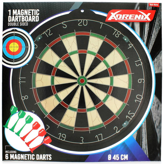 Toi-toys dartbord magnetisch 45 cm met 6 magneet pijltjes