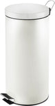 V-part - pedaalemmer 30 liter - steel - wit - prullenbak