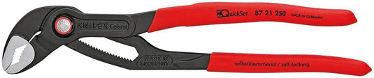 Knipex wasserpumpenzange cobra quick set water pump pliers 250 mm cobra quick-set