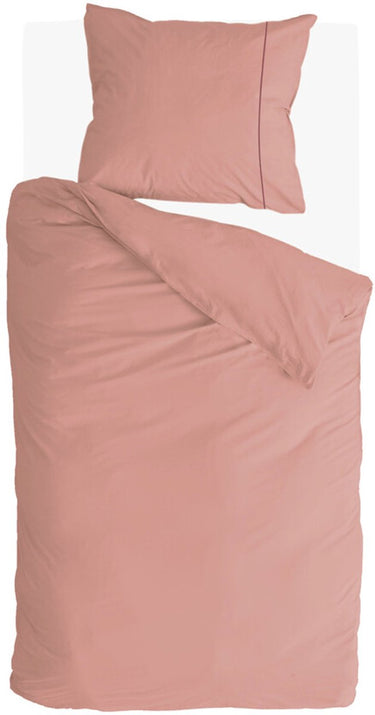 Walra dekbedovertrek remade uni essence - 140x220 - 100% katoen - roze