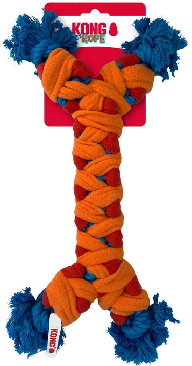 Kong rope rally bone - trekspeelgoed - 38.1x15.88x3.18 cm multi-color m