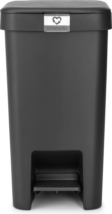 Brabantia stepup prullenbak - pedaalemmer - 16 liter - dark grey