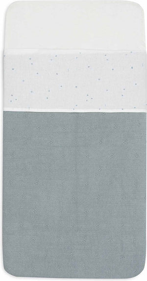 Jollein - baby laken wieg - 75x100cm - babybed - katoen - twinkling sea green