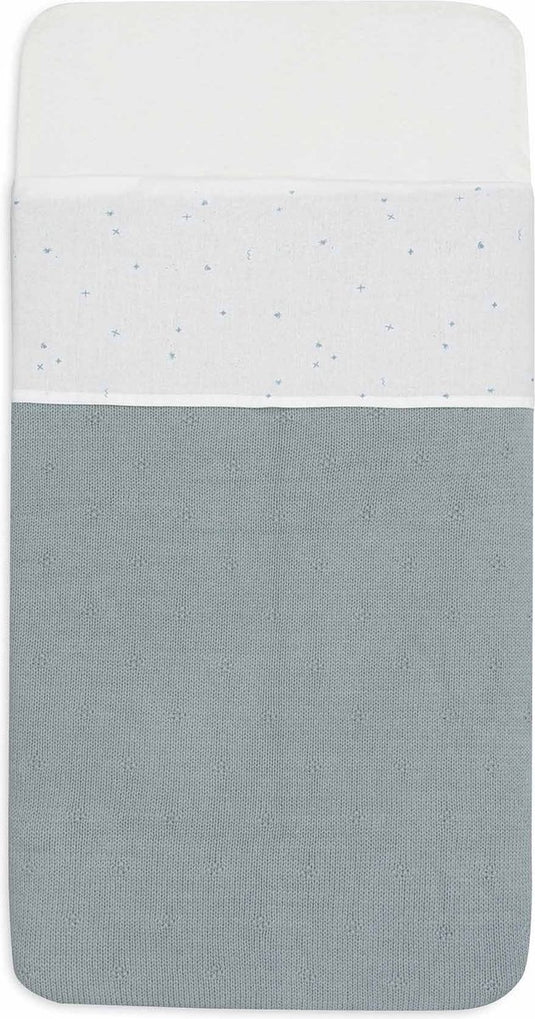 Jollein - baby laken wieg - 75x100cm - babybed - katoen - twinkling sea green